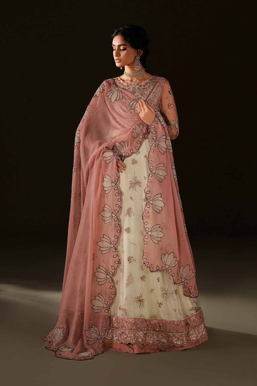 Iznik | Velvet 25 | IV-78 Embroidered Velvet - Formal Dress - available at Maria Faisal in UK and USA.