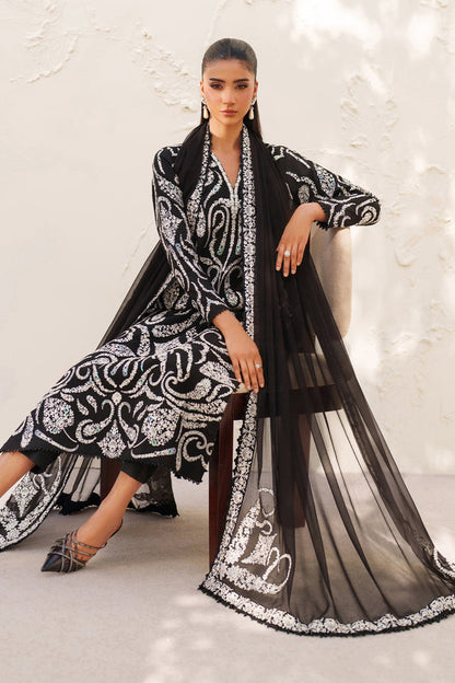Baroque | Formals Collection | EMBROIDERED RAW SILK UF-4381 - Formal Dress - available at Maria Faisal in UK and USA.