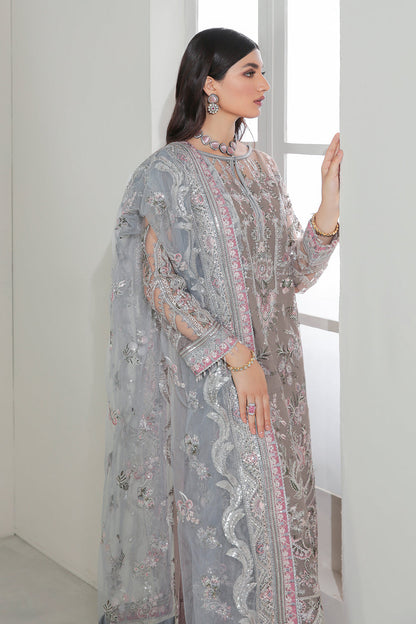 Baroque | Formals Collection | EMBROIDERED NET UF-184 - Formal Dress - available at Maria Faisal in UK and USA.