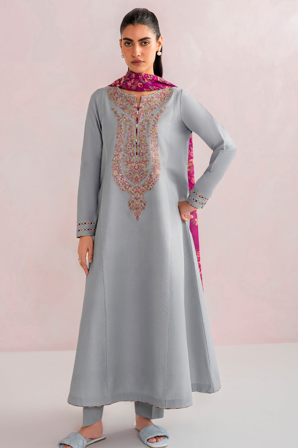 Jazmin | Embroidered Lawn | USE - 9090 - Ladies Clothes - Maria Faisal