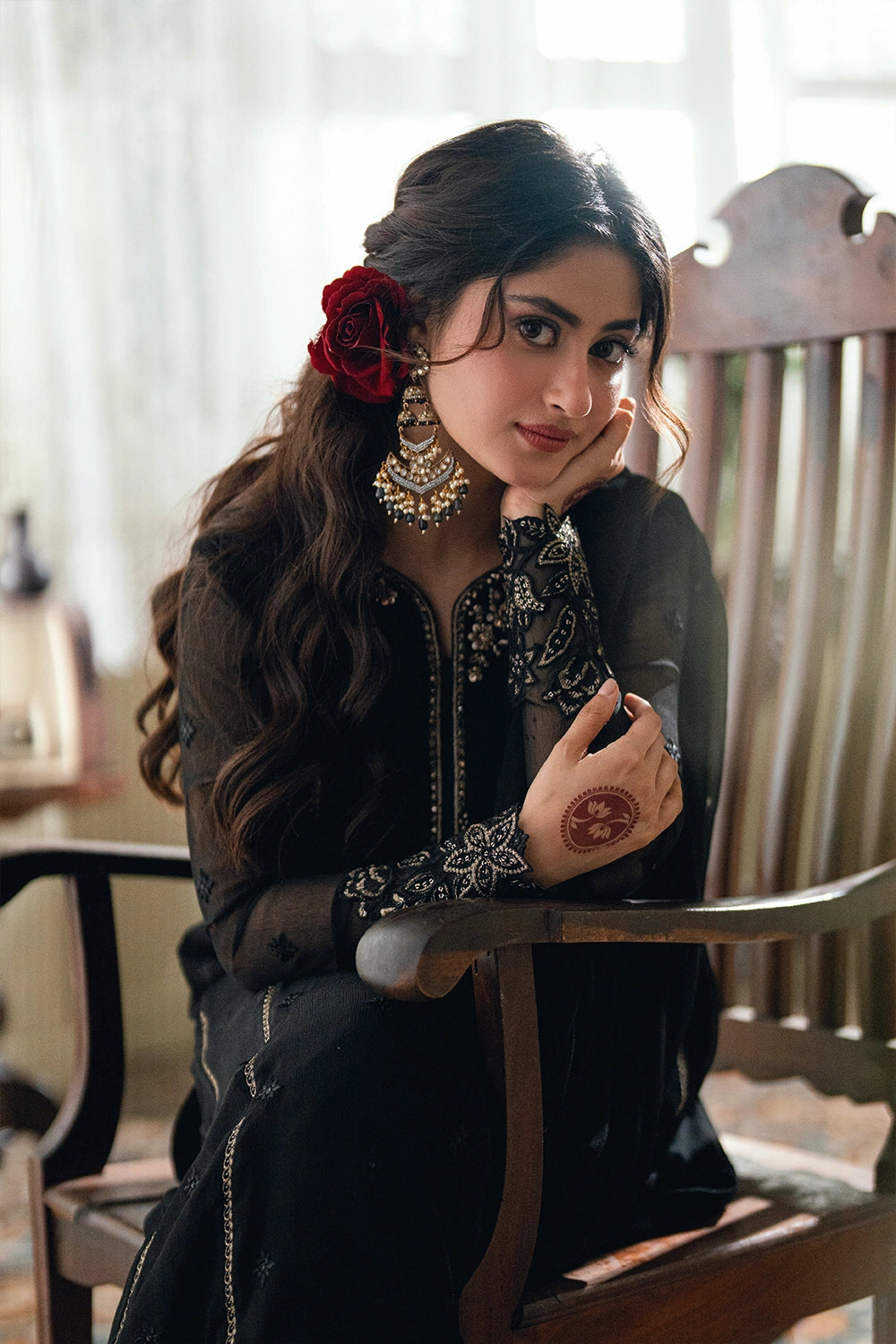 Azure | Eid Drop | Nightingale - Formal Dress - available at Maria Faisal in UK and USA.