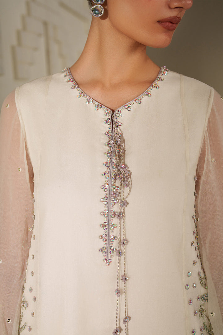 Iznik | Chinon Chiffon | UE-620 - Dress - available at Maria Faisal in UK and USA.