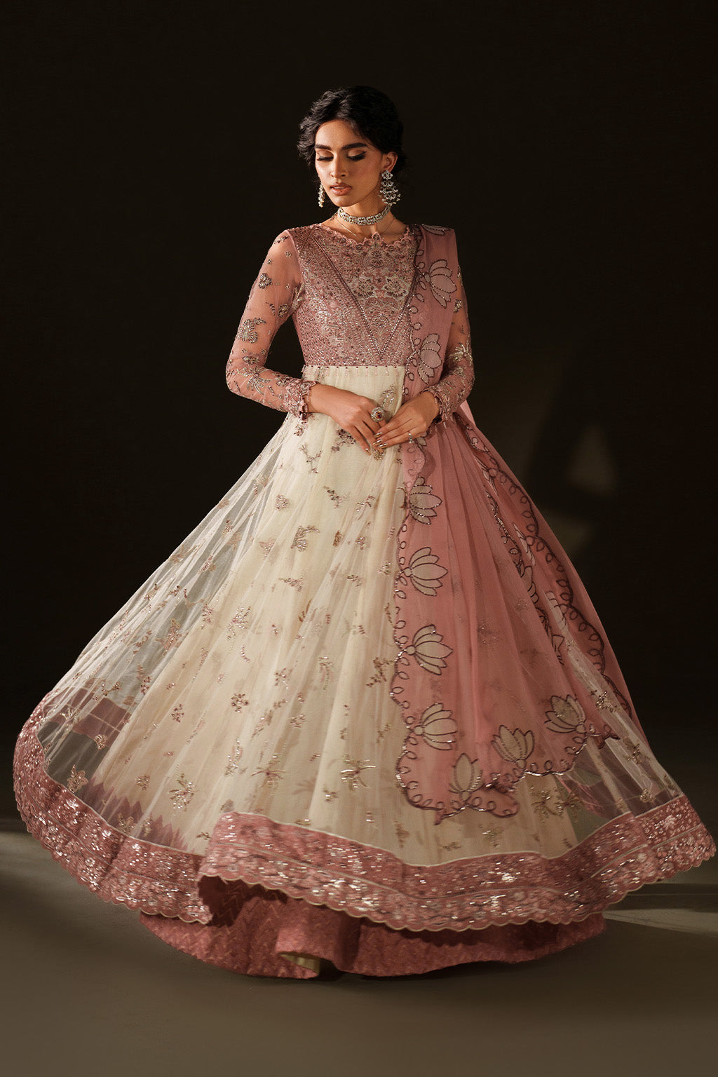 Iznik | Velvet 25 | IV-78 Embroidered Velvet - Formal Dress - available at Maria Faisal in UK and USA.