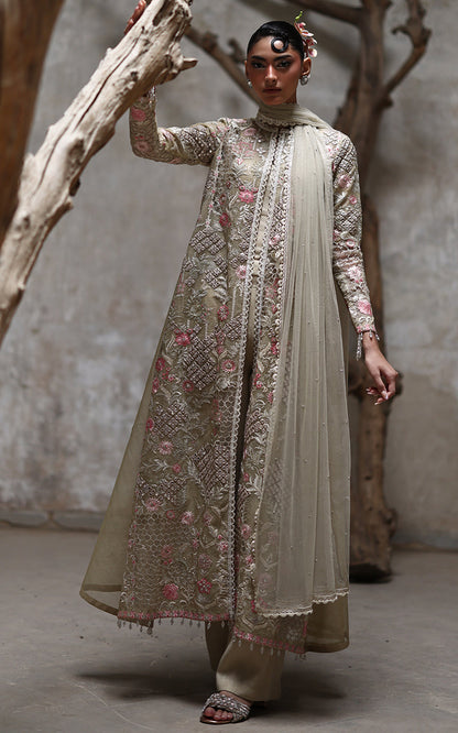 Threads and Motifs | Formal Dresses 25 | Organza Embroidered Jacket - Ladies Clothes - Maria Faisal