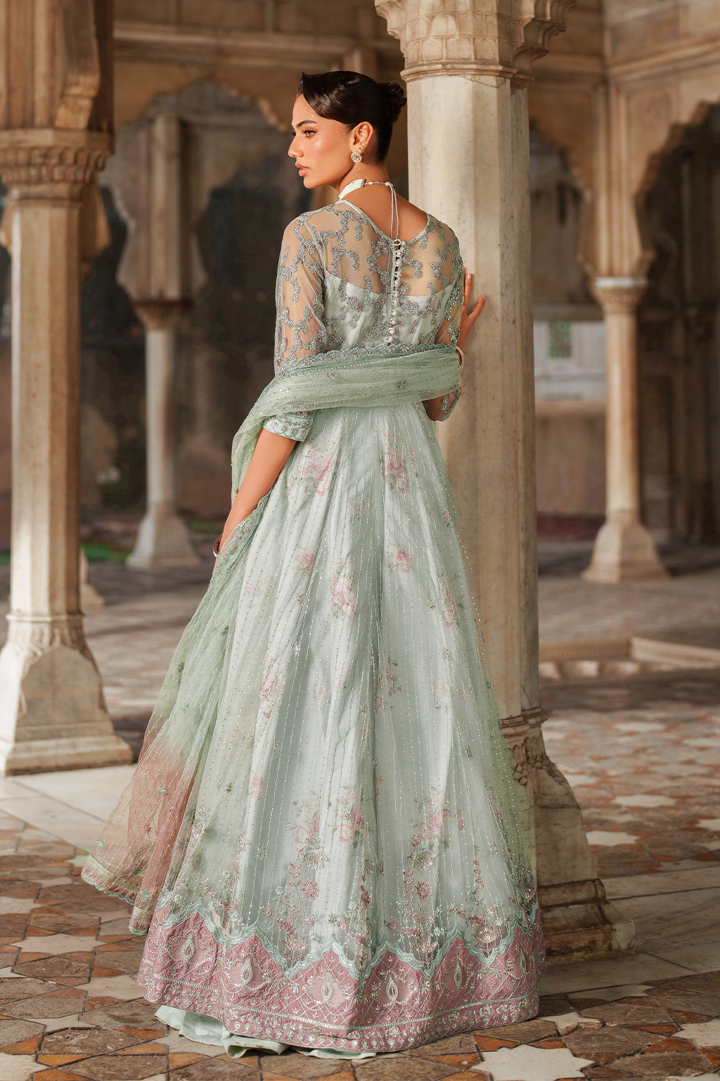 Iznik | Festive Formal | UE-553 Embroidered Net - Ladies Clothes - Maria Faisal