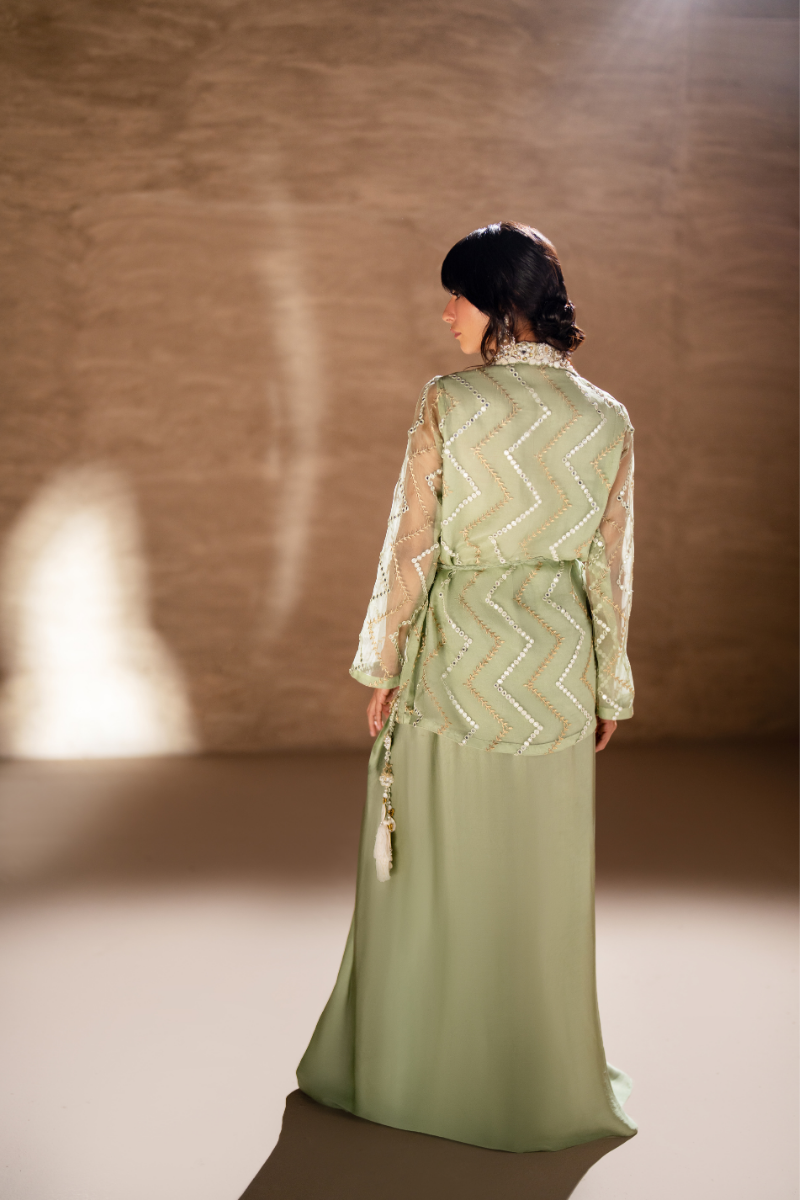 Sana Abbas | Zalea Formals | RENEEV - Formal Dress - available at Maria Faisal in UK and USA.