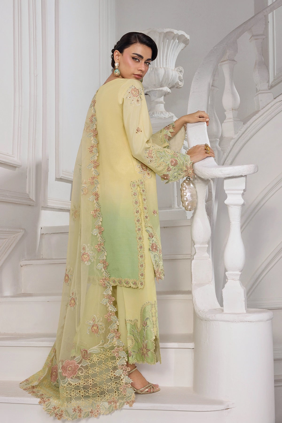 Rangrasiya | Lumeire Silk |Lucia - Luxury Dress - available at Maria Faisal in UK and USA.