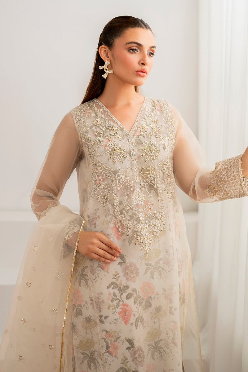 Baroque | Formal Collection | ORGANZA UF-699 - Designer Dress with Intricate embroidery and embellishments. Shop elegent wedding dress at Maria Faisal.