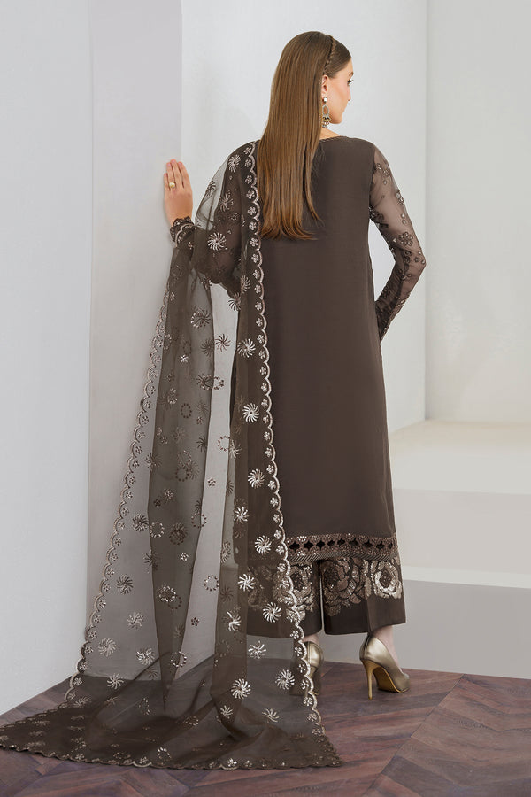 Baroque | Luxury Pret 24 | CHIFFON UF-524 - Designer Dress with Intricate embroidery and embellishments. Shop elegent wedding dress at Maria Faisal.