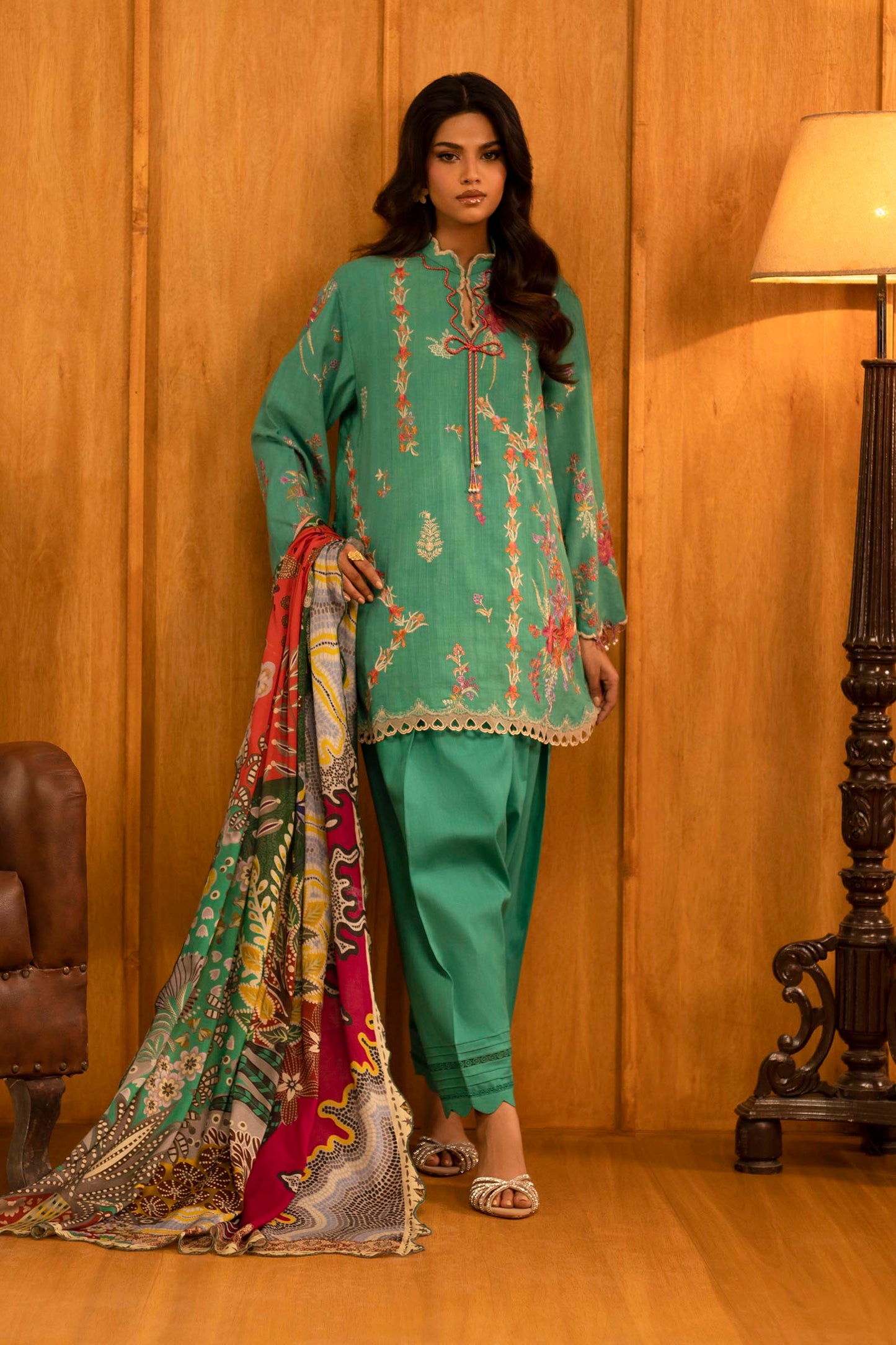 Sana Safinaz | Muzlin Winter 25 | M253-008A - Casual Dress - available at Maria Faisal in UK and USA.