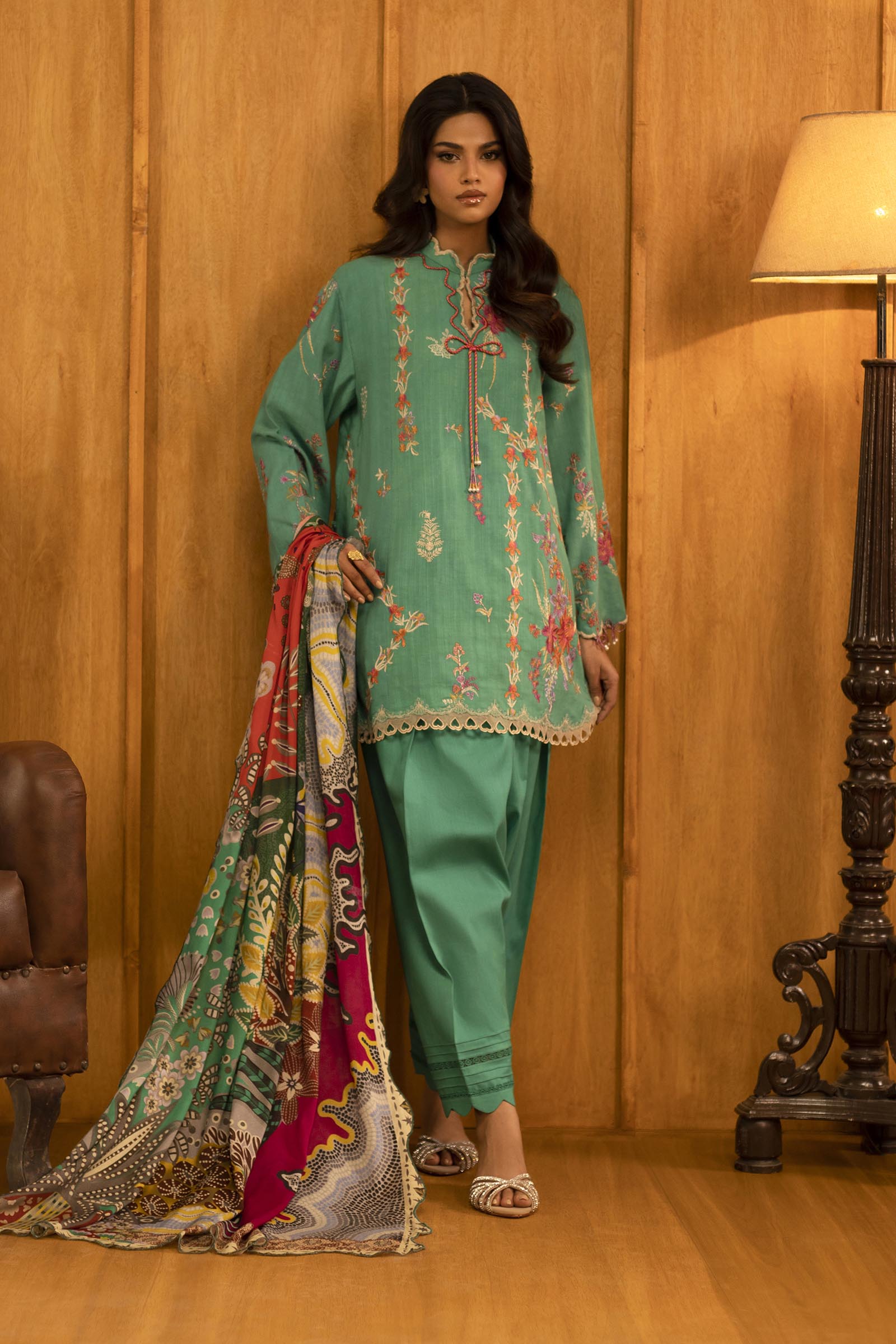Sana Safinaz | Muzlin Winter 25 | M253-008A - Casual Dress - available at Maria Faisal in UK and USA.