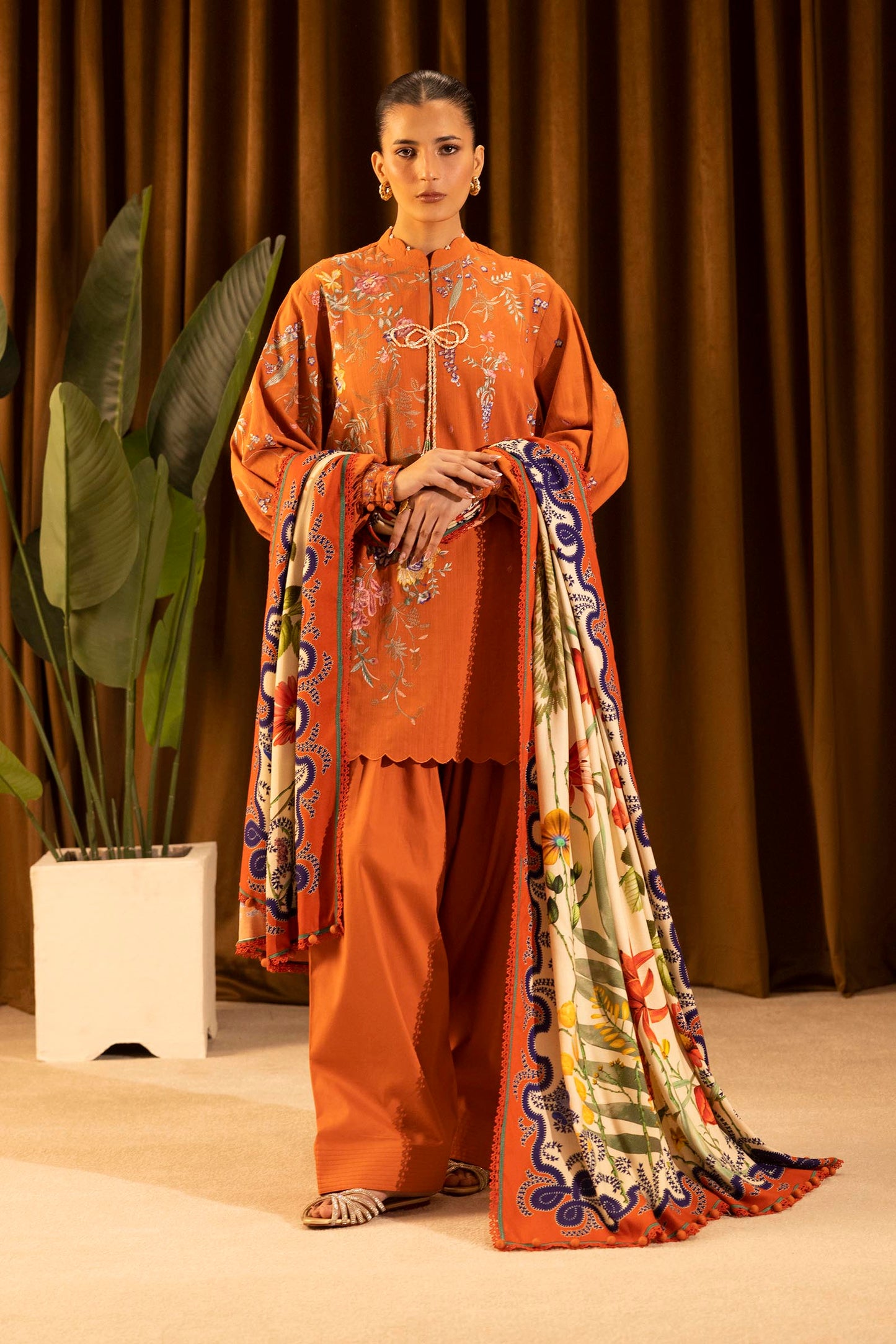 Sana Safinaz | Muzlin Winter 25 | M253-009B - Casual Dress - available at Maria Faisal in UK and USA.