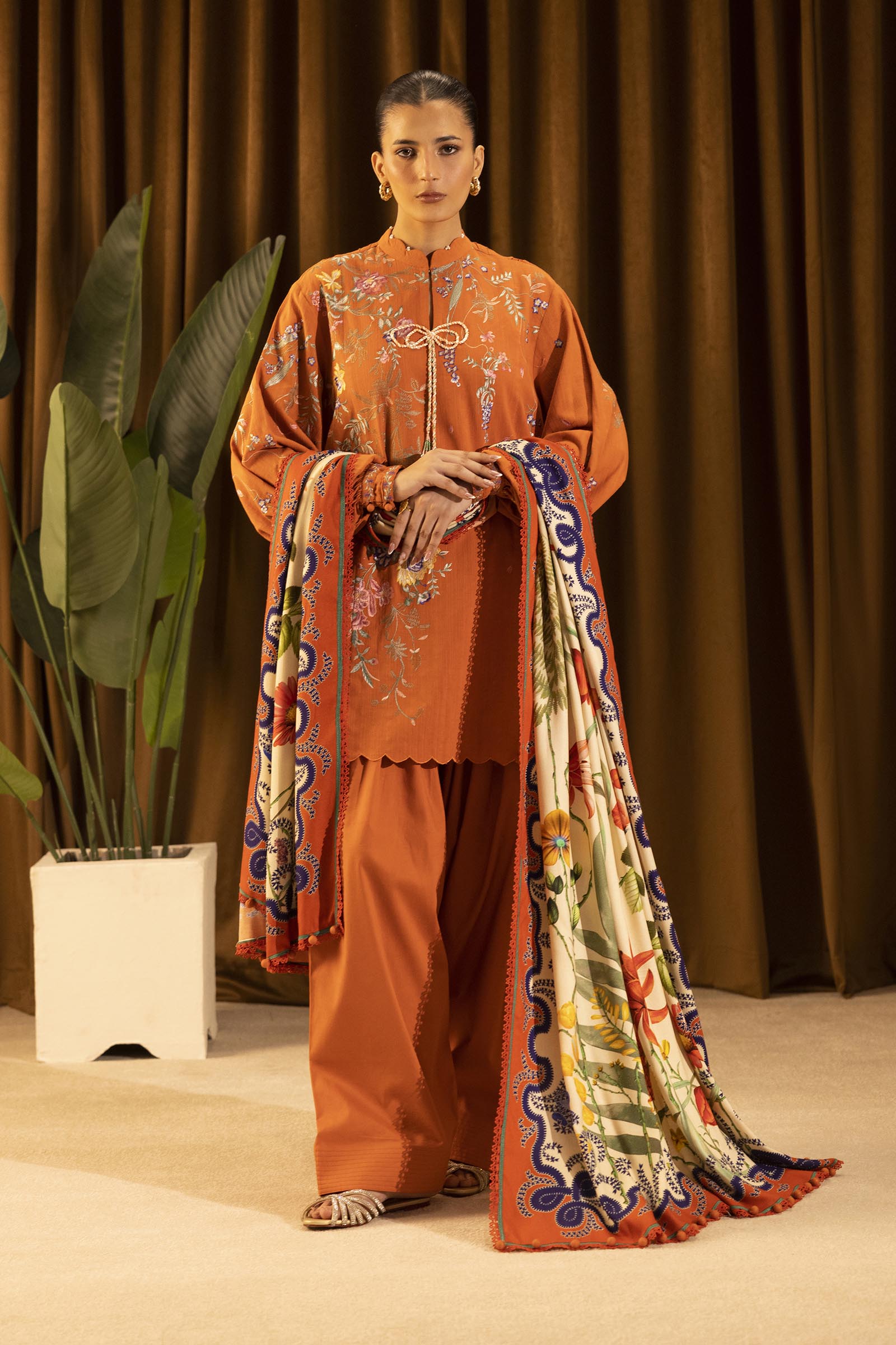 Sana Safinaz | Muzlin Winter 25 | M253-009B - Casual Dress - available at Maria Faisal in UK and USA.