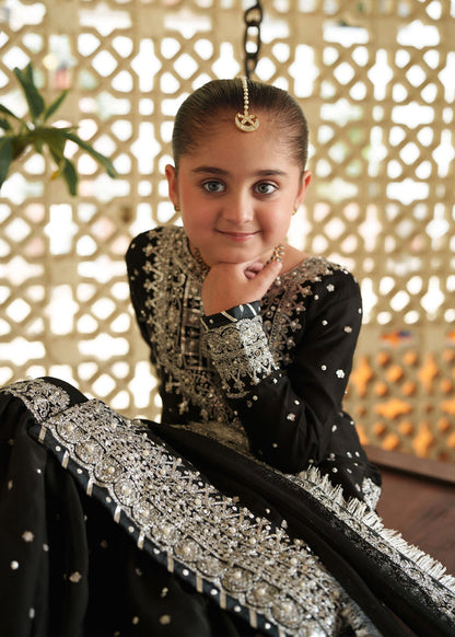 3 Piece Embroidered Chiffon Suit - Kids Clothing - available at Maria Faisal in UK and USA.