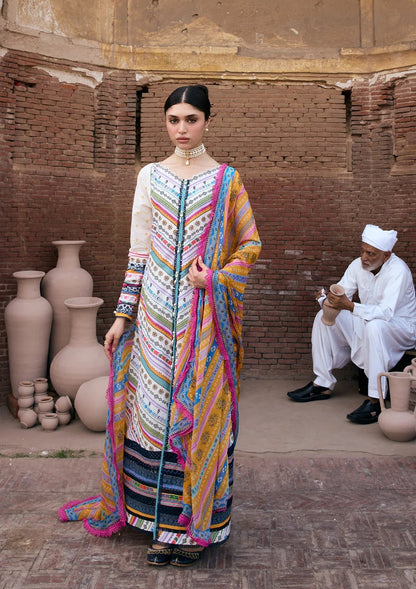 Kahf Premium | Prints Collection 26 | KPS-2A YASMEEN - Luxury Dress - available at Maria Faisal in UK and USA.