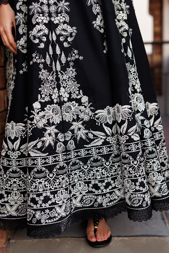 Emaan Adeel | Mirabelle Festive Luxury Lawn | MIDNIGHT BLISS - Luxury Dress - available at Maria Faisal in UK and USA.