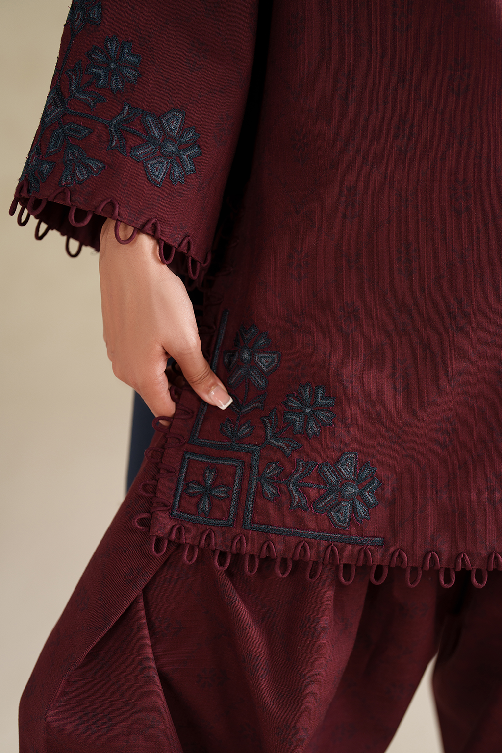 Iznik | Winter Chapter 25 | UE-592 Printed Khaddar - Casual Dress - available at Maria Faisal in UK and USA.