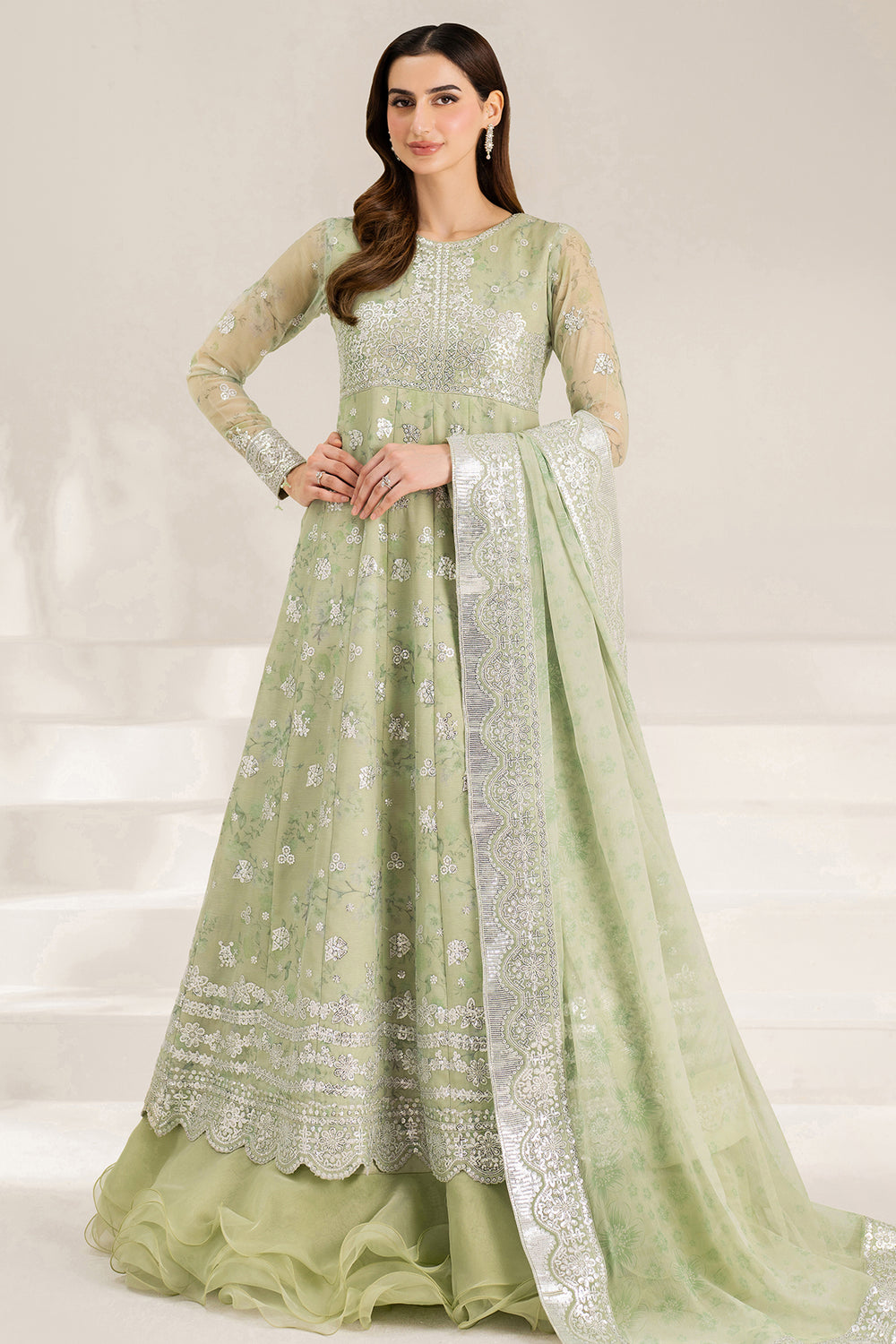 Farasha | Fiorella Formals | Sage Sparkle - Ladies Clothes - Maria Faisal