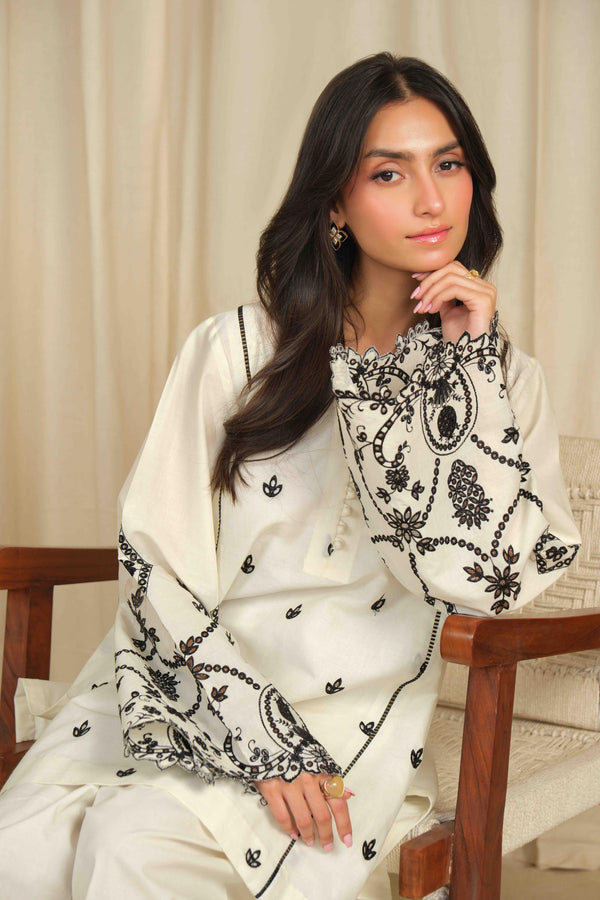 Noor by Saadia Asad | Noor Pret 25 | D2 - Monochrome Flair - Ladies Clothes - Maria Faisal