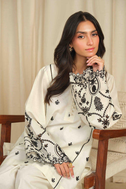 Noor by Saadia Asad | Noor Pret 25 | D2 - Monochrome Flair - Ladies Clothes - Maria Faisal