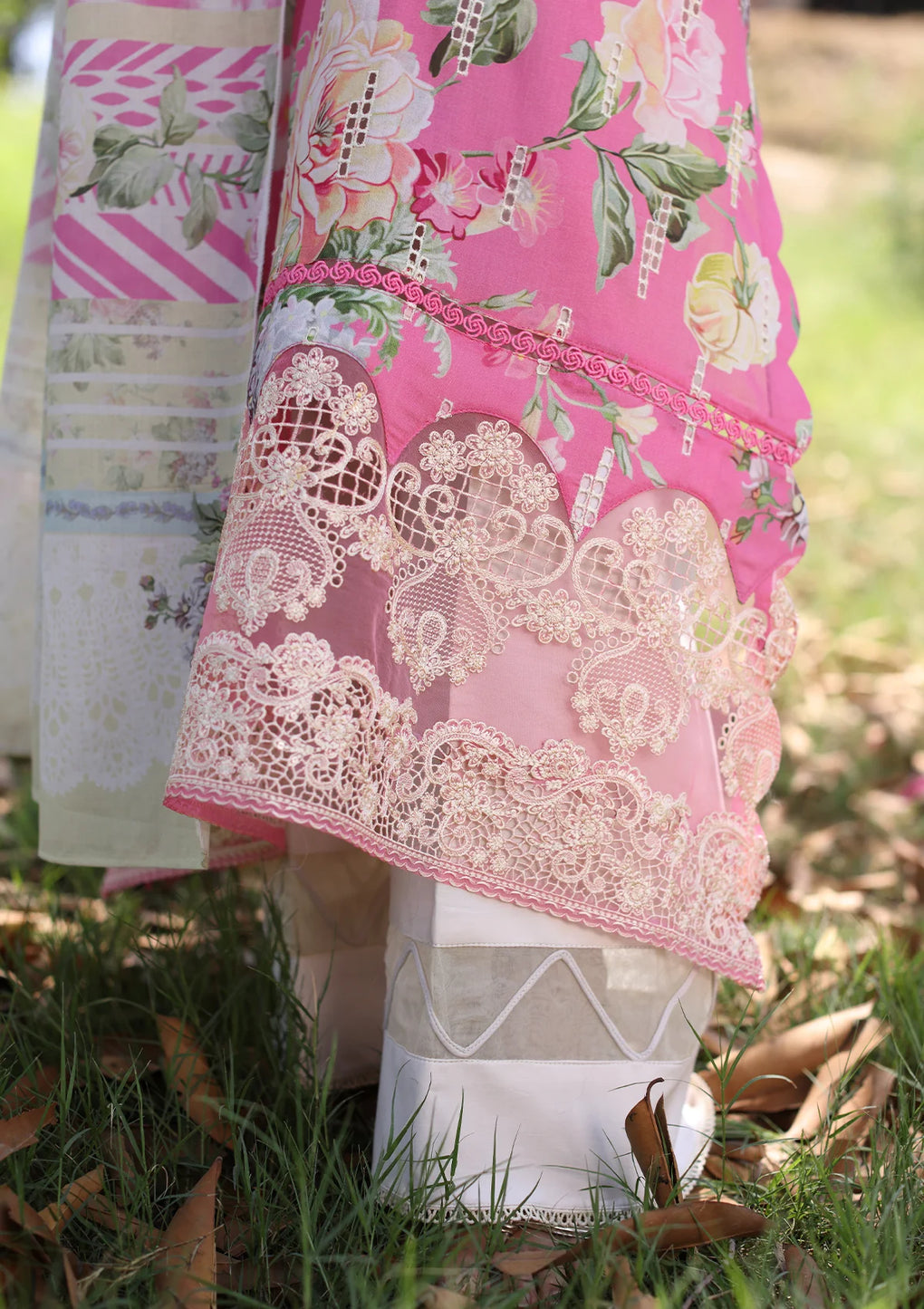 Elaf Premium | Prints Chikankari 24 | 03B PINK MUSE - Waniyas