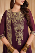 Iznik I Festive Formal I CC-76 Embroidered Chiffon - Ladies Clothes - Maria Faisal