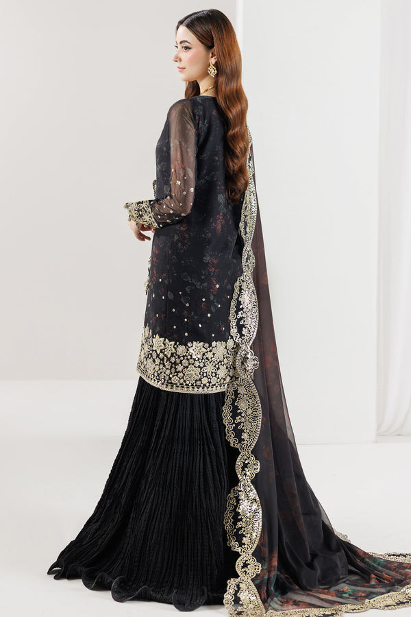 Farasha | Formals 26 | Raven Noir - Formal Dress - available at Maria Faisal in UK and USA.