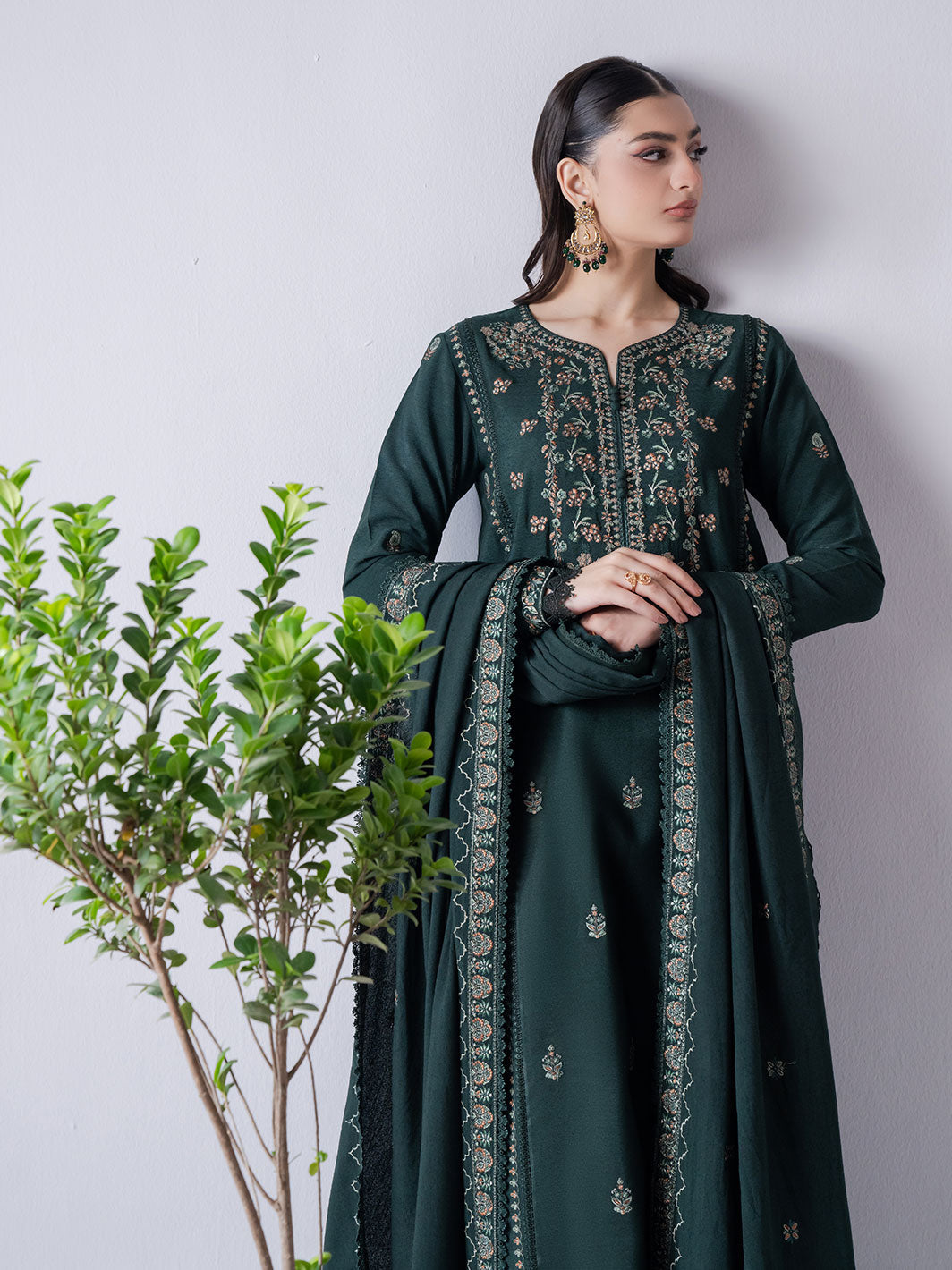Faiza Faisal | Winter Edit 2024 | AVA - Designer Dress with Intricate embroidery and embellishments. Shop elegent wedding dress at Maria Faisal.