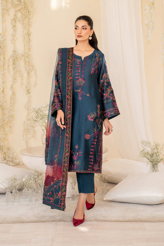 Iznik | Festive Formal | UE-379 Embroidered Pure silk - Ladies Clothes - Maria Faisal