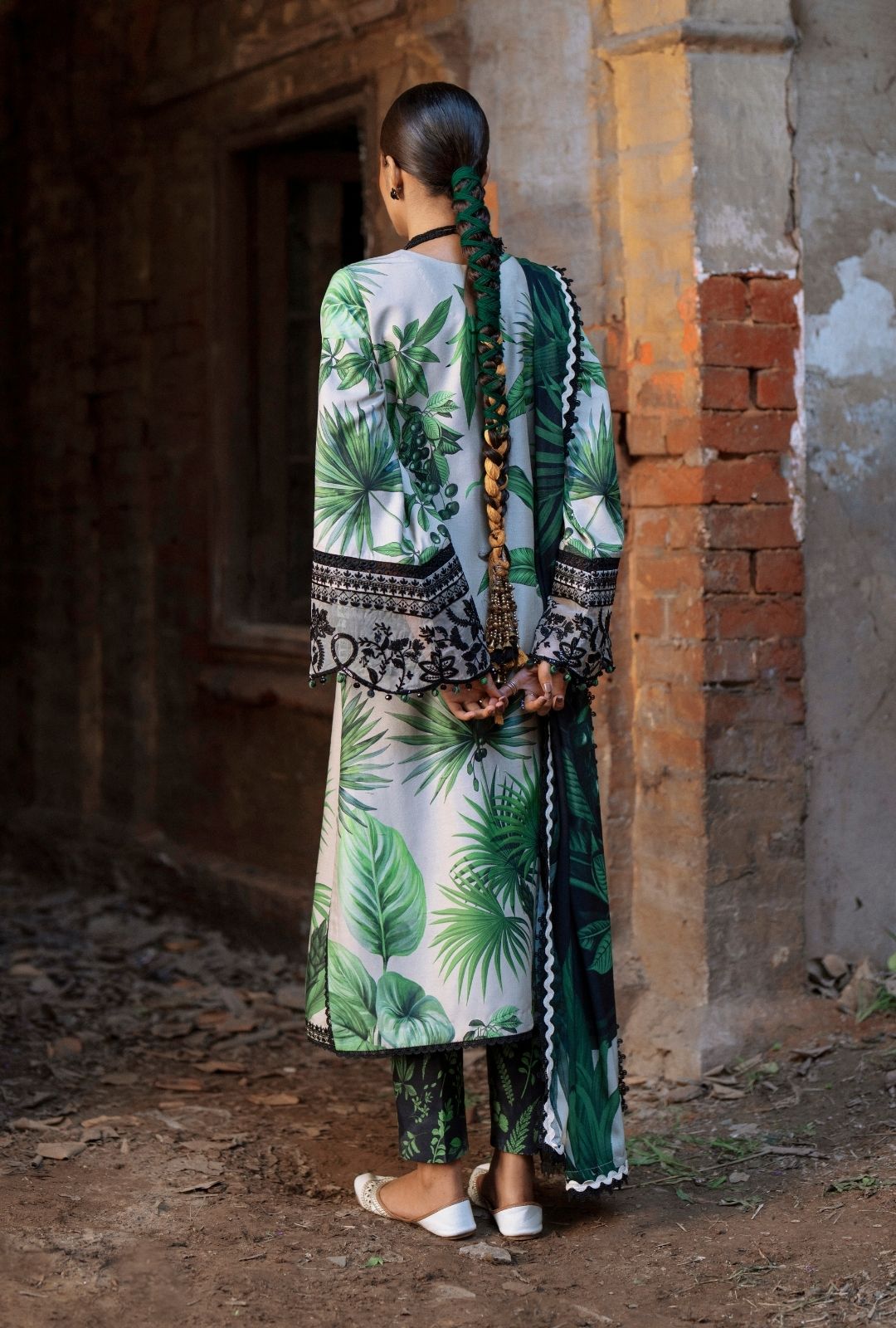 AJR Couture | Sard Sham | Gulbahar - Casual Dress - available at Maria Faisal in UK and USA.