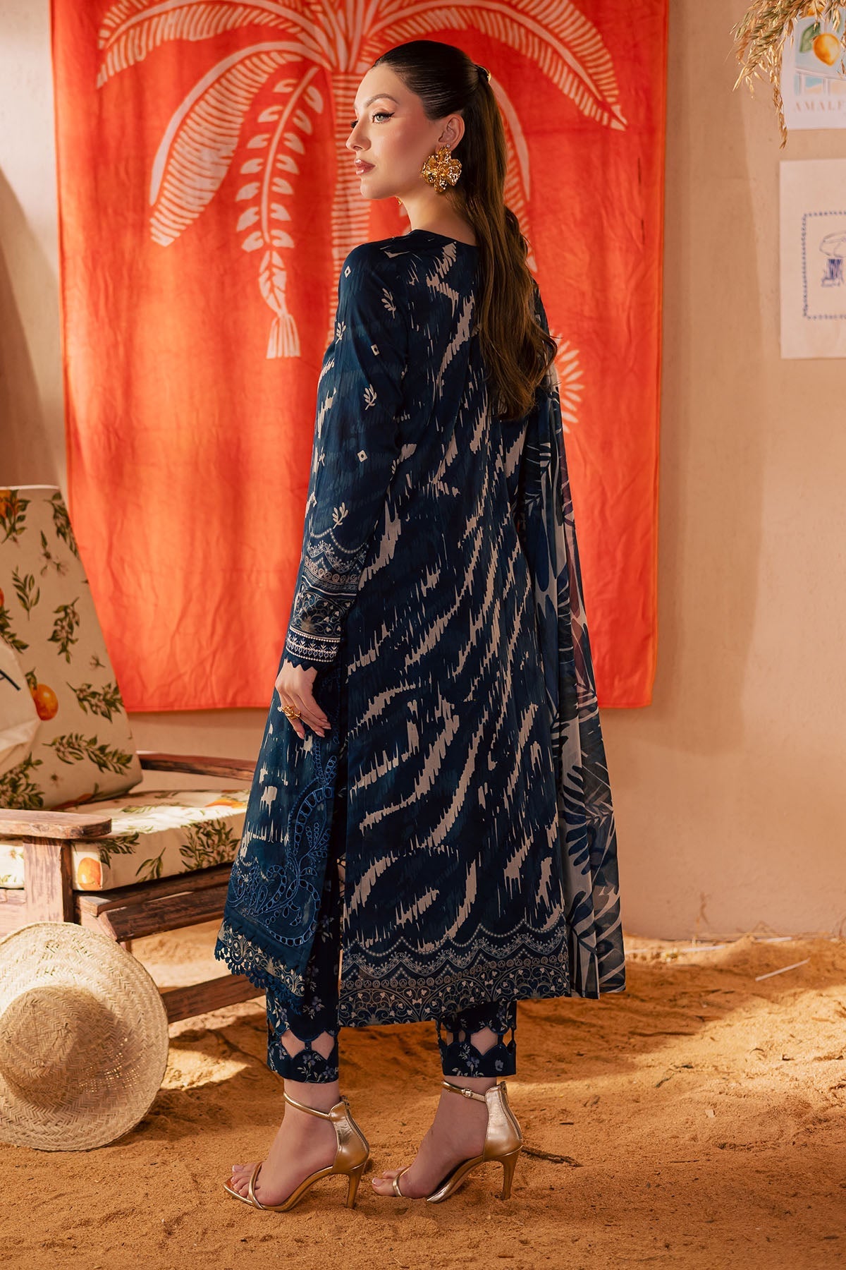 Nureh | Shades of Summer | NP-643 - Luxury Dress - available at Maria Faisal in UK and USA.