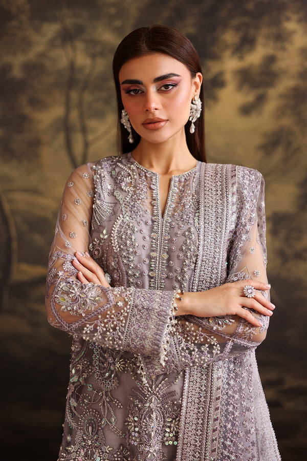 Baroque | Formals Collection | EMBROIDERED NET UF-4379 - Formal Dress - available at Maria Faisal in UK and USA.