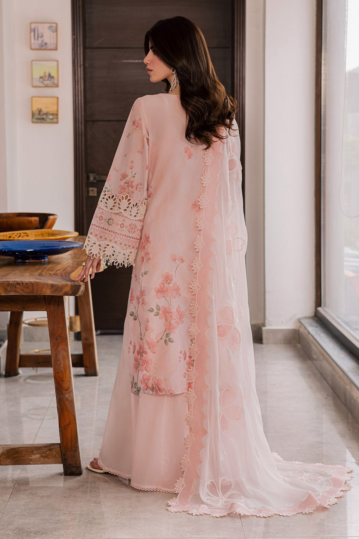 Nureh | Raha Lawn | NE-261 - Luxury Dress - available at Maria Faisal in UK and USA.