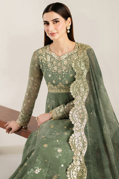 Farasha | Fiorella Formals | Olive Aura - Ladies Clothes - Maria Faisal