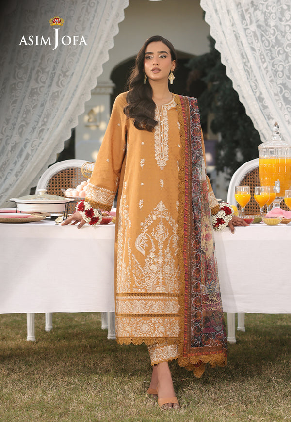 Asim Jofa | Summer Rhapsody | AJUBU-04 Embroidered Jacquard - Ladies Clothes - Maria Faisal