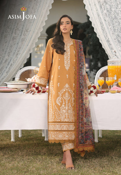 Asim Jofa | Summer Rhapsody | AJUBU-04 Embroidered Jacquard - Ladies Clothes - Maria Faisal