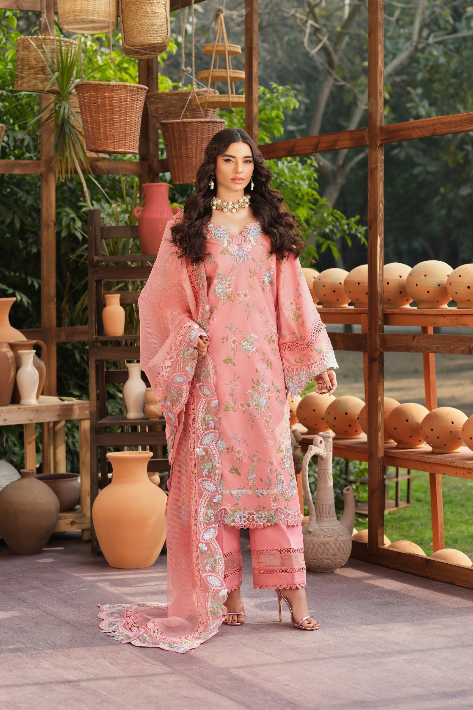 Maryam Hussain | Luxury Lawn 26 | Dimple - Luxury Dress - available at Maria Faisal in UK and USA.