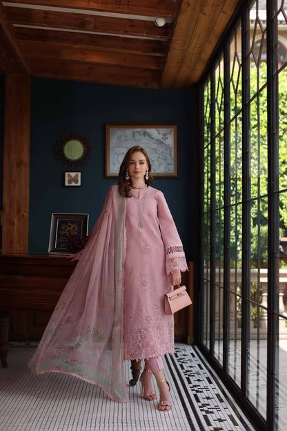 Noor by Saadia Asad | Eid Luxury Schiffli Laserkari 25 | D3- Blush Pink by Maria Faisal - Registered Vendor of : Noor by Saadia Asad - type : Ladies Clothes - 100% original wedding dresses
