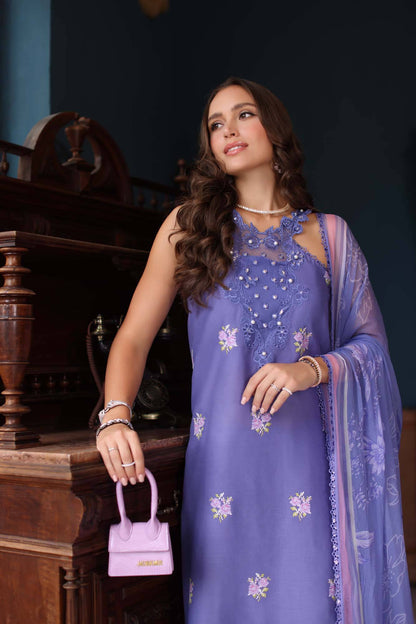 Noor by Saadia Asad | Eid Luxury Schiffli Laserkari 25 | D2- Indigo by Maria Faisal - Registered Vendor of : Noor by Saadia Asad - type : Ladies Clothes - 100% original wedding dresses