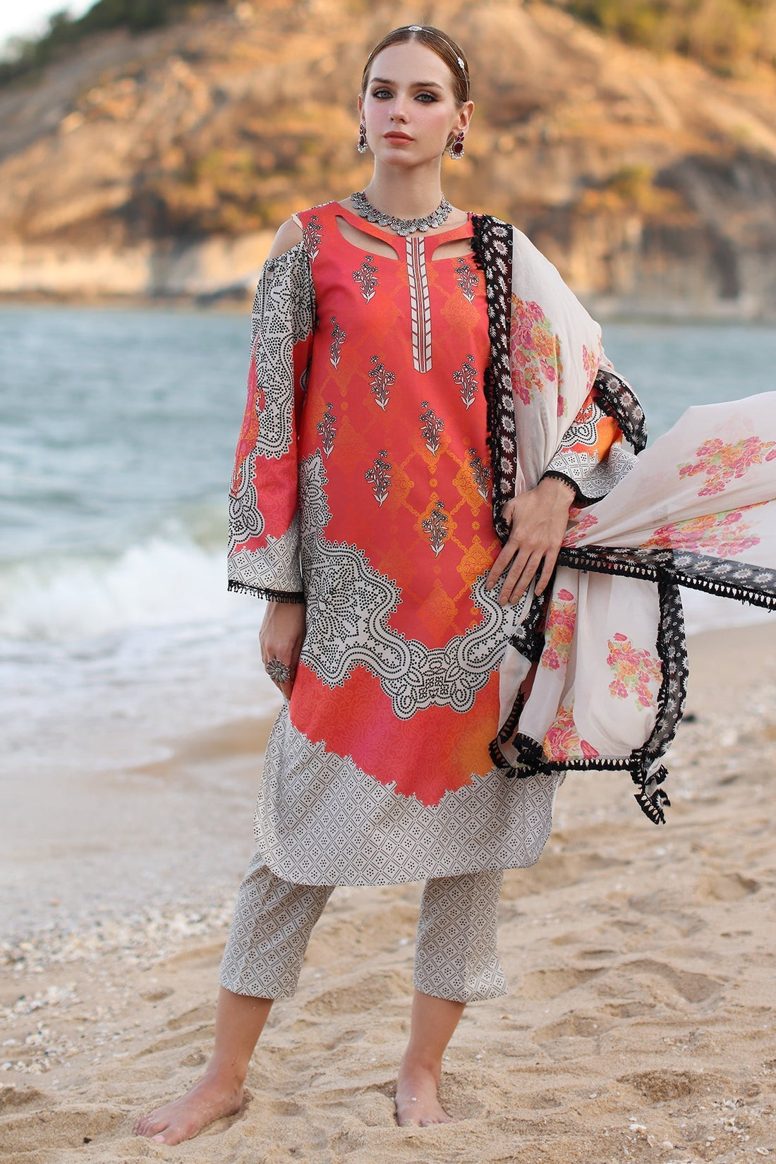 Charizma | C Prints Vol 6 | CP4-49 - Designer Dress with Intricate embroidery and embellishments. Shop elegent wedding dress at Maria Faisal.