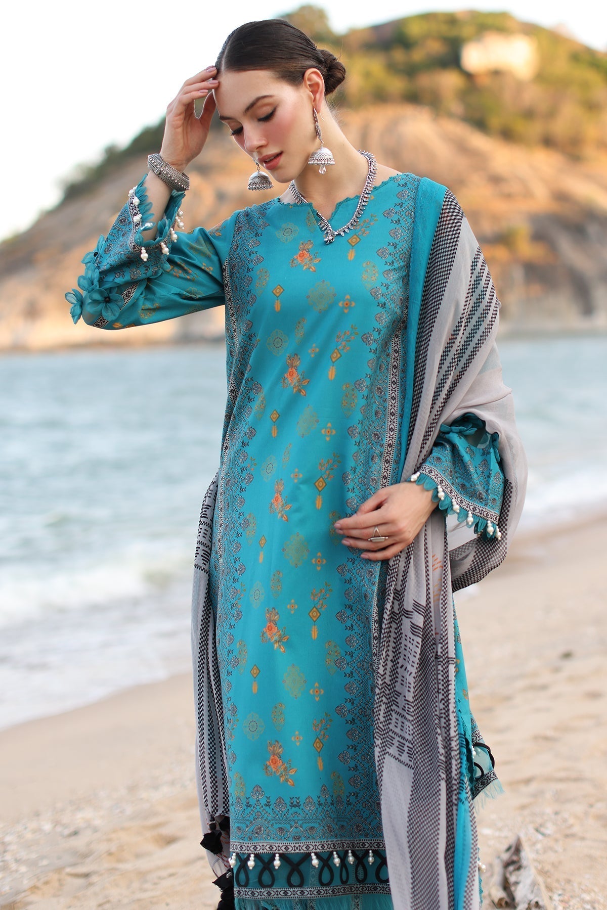 Charizma | C Prints Vol 6 | CP4-51 - Designer Dress with Intricate embroidery and embellishments. Shop elegent wedding dress at Maria Faisal.