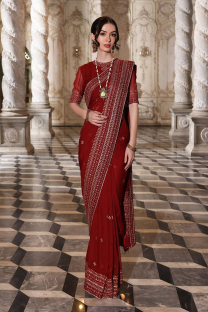 Chinyere | Formal Wedding Exclusive | SOHA B SARI (AA5343) by Maria Faisal - Registered Vendor of : Chinyere - type : Ladies Clothes - 100% original wedding dresses