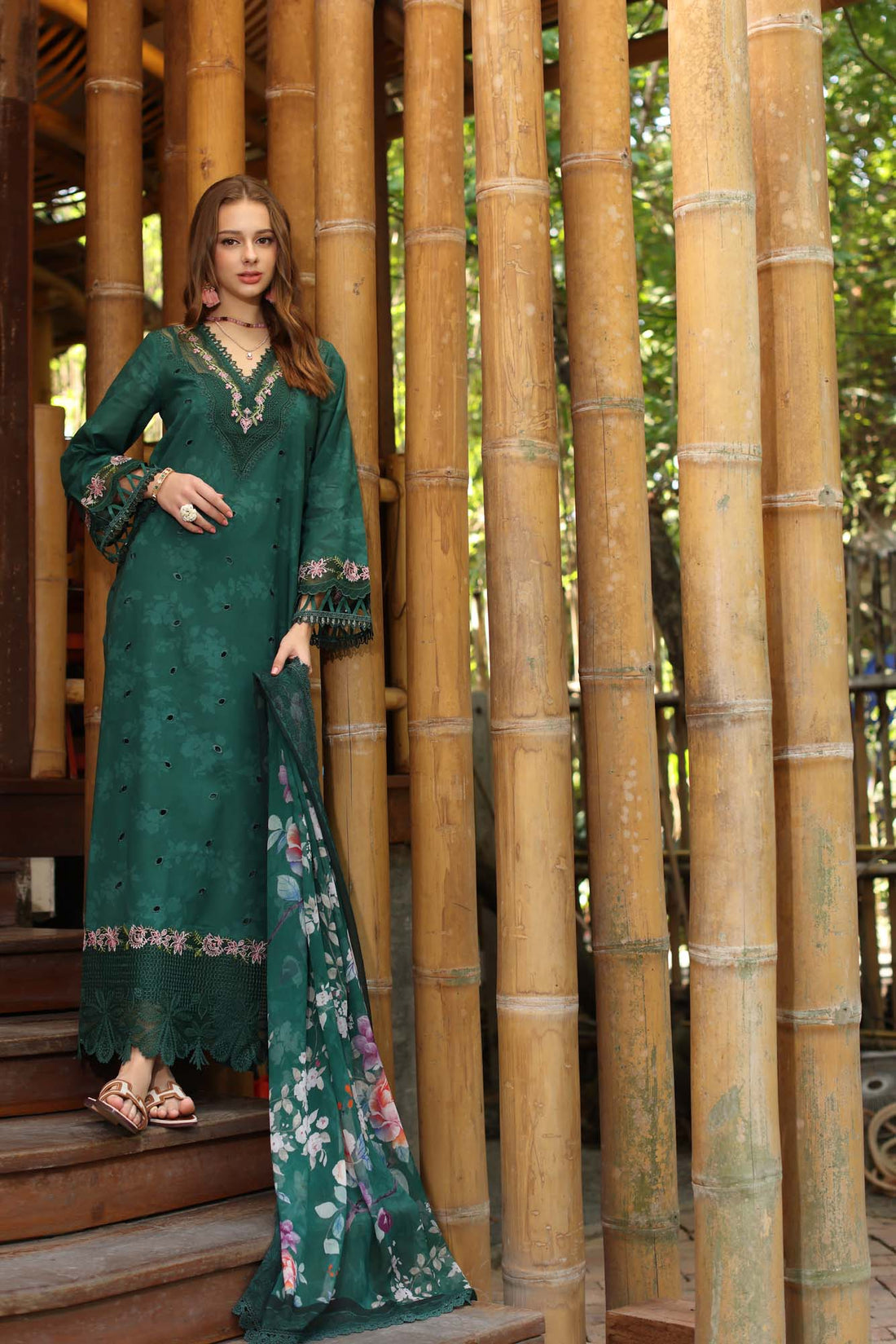 Noor by Saadia Asad | Eid Luxe Printedkari | D9-B - Ladies Clothes - Maria Faisal