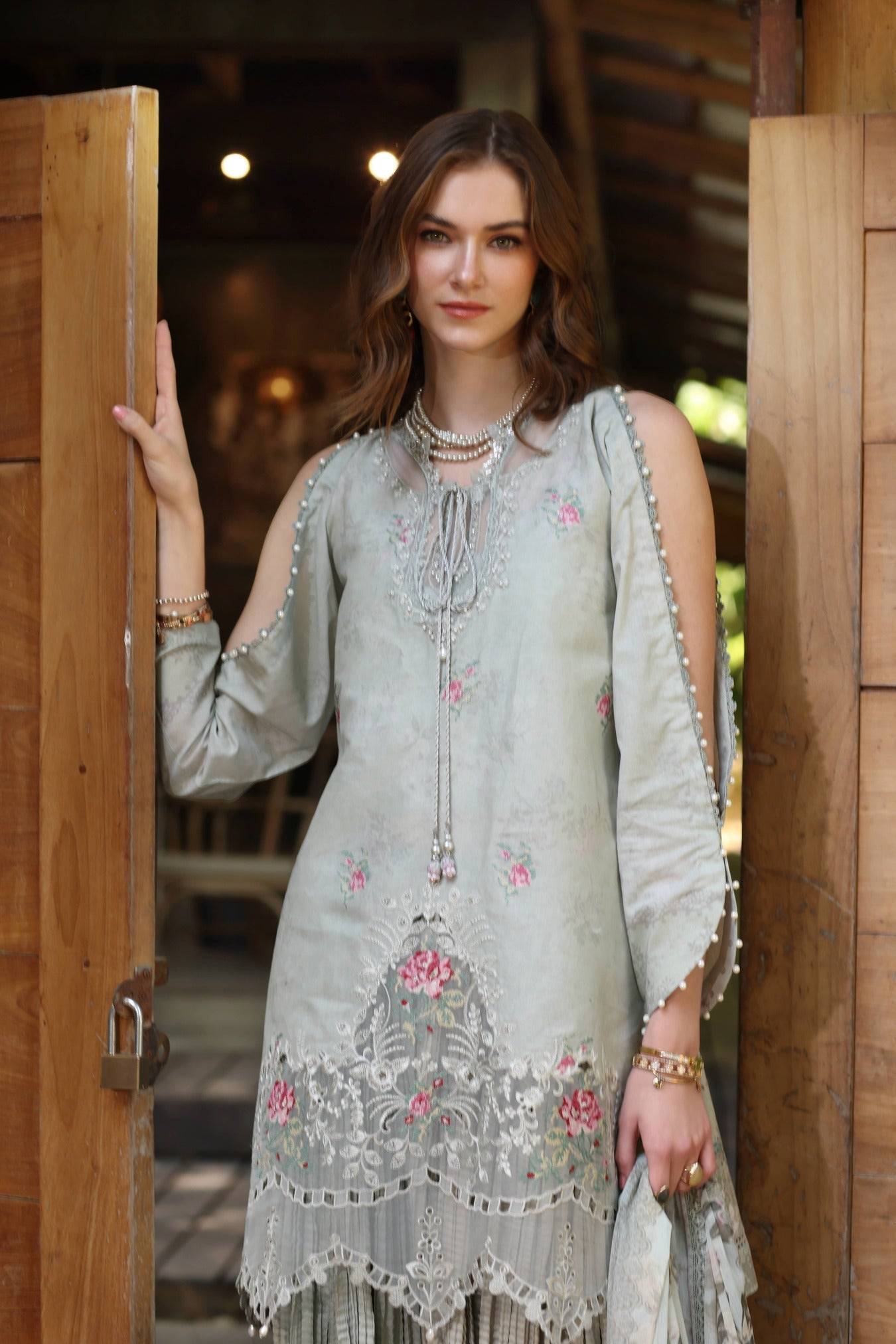 Noor by Saadia Asad | Eid Luxe Printedkari | D2-A by Maria Faisal - Registered Vendor of : Noor by Saadia Asad - type : Ladies Clothes - 100% original wedding dresses