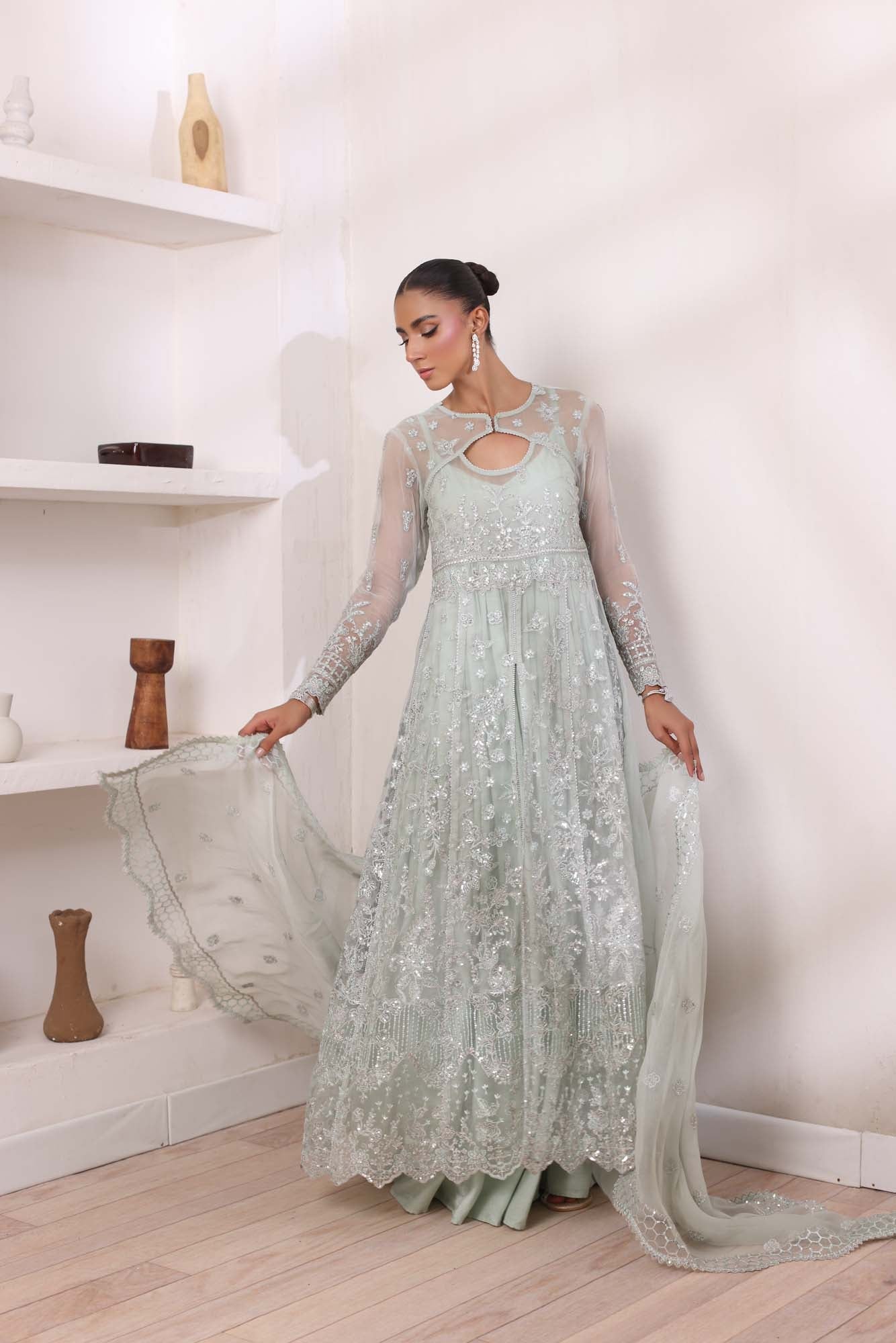 Noor by Saadia Asad | Noor Chiffon De Luxe | D8 - Wedding Dress - Maria Faisal