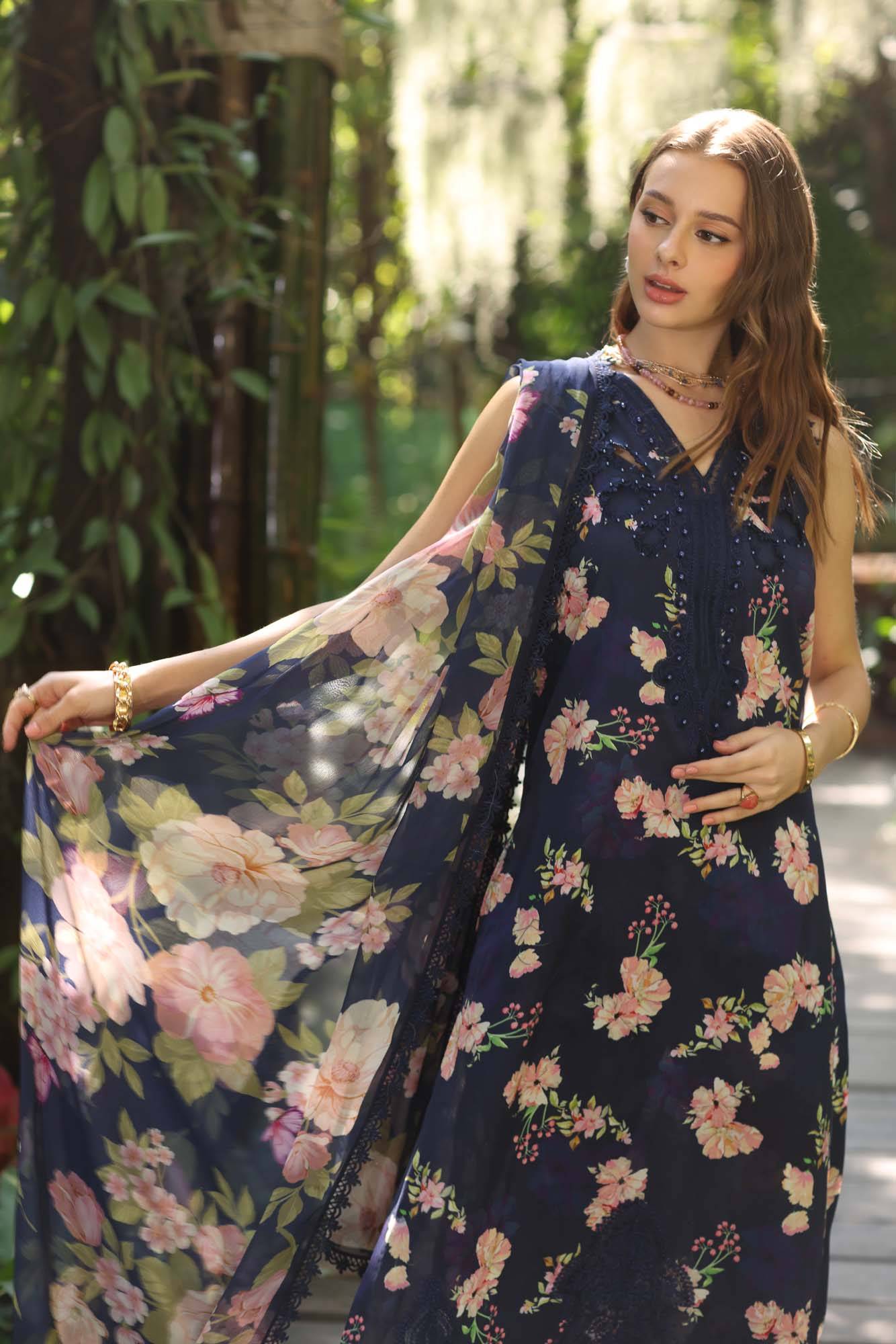 Noor by Saadia Asad | Eid Luxe Printedkari | D8-B by Maria Faisal - Registered Vendor of : Noor by Saadia Asad - type : Ladies Clothes - 100% original wedding dresses