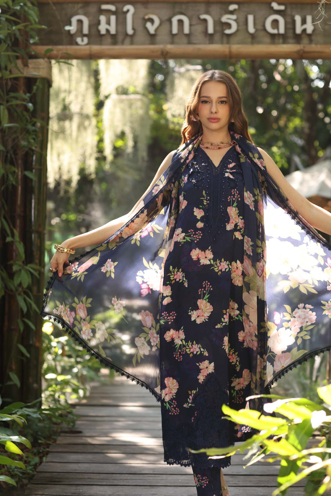 Noor by Saadia Asad | Eid Luxe Printedkari | D8-B - Ladies Clothes - Maria Faisal