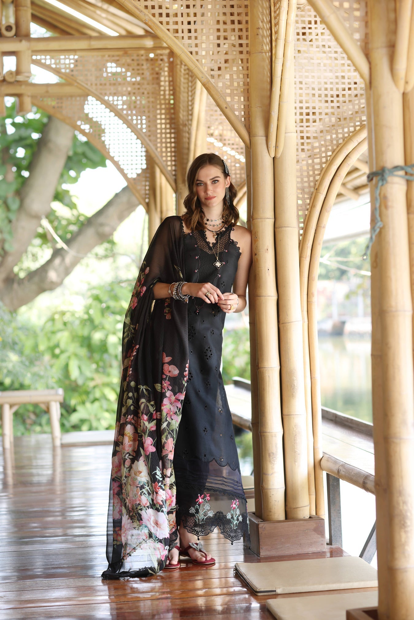 Noor by Saadia Asad | Eid Luxe Printedkari | D7-A by Maria Faisal - Registered Vendor of : Noor by Saadia Asad - type : Ladies Clothes - 100% original wedding dresses