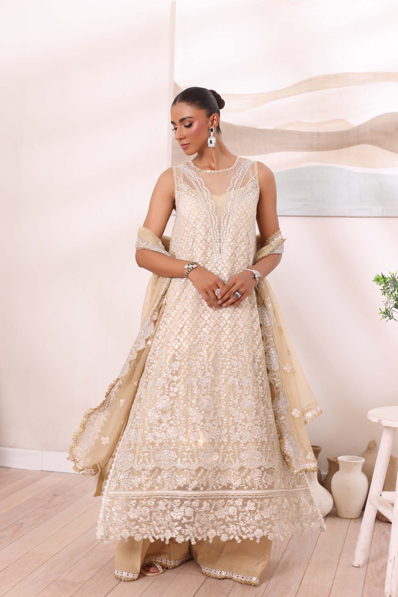 Noor by Saadia Asad | Noor Chiffon De Luxe | D1 - Wedding Dress - Maria Faisal