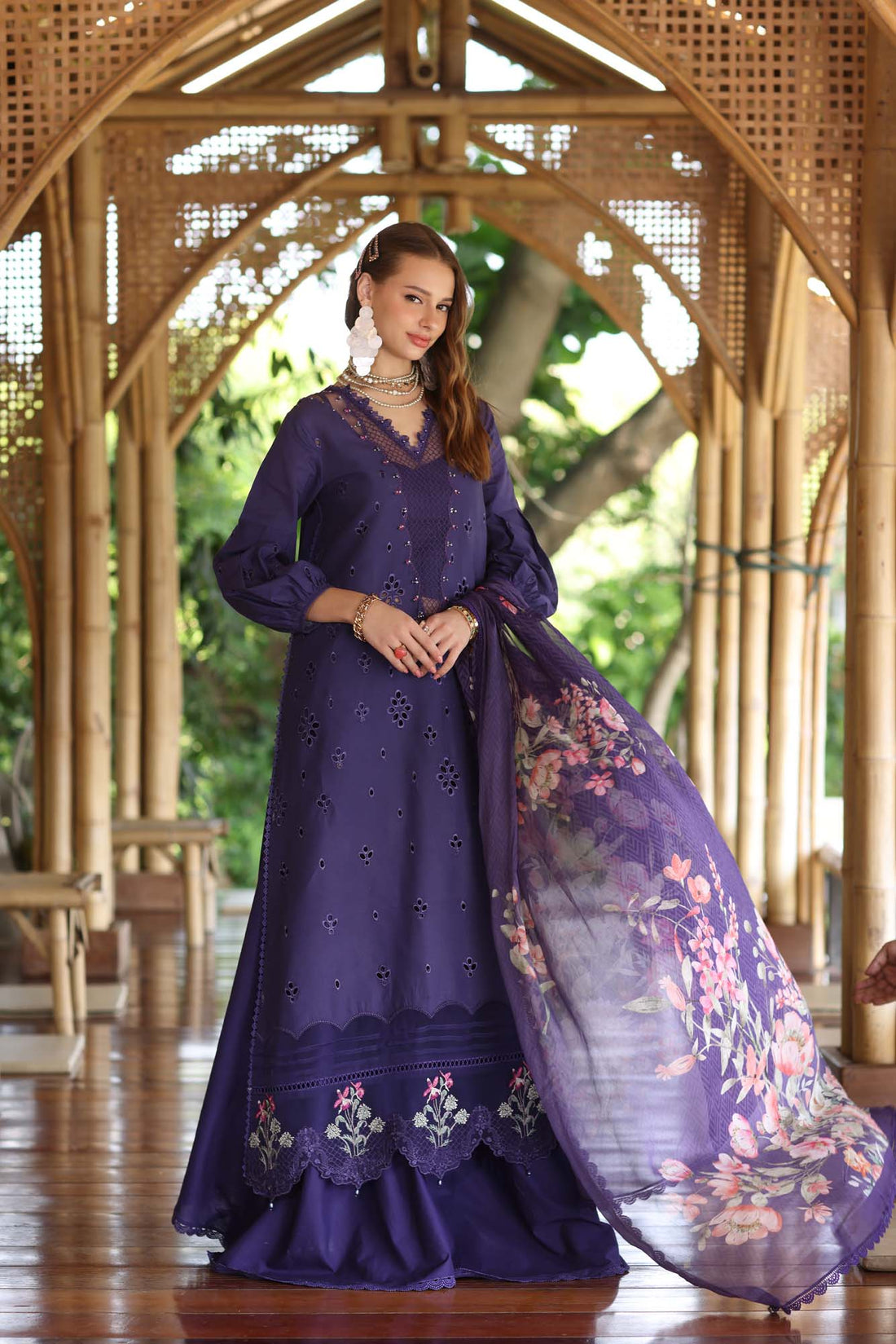 Noor by Saadia Asad | Eid Luxe Printedkari | D7-B - Ladies Clothes - Maria Faisal